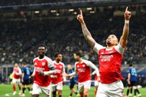 Arsenal Bungkam Inter Milan di San Siro, Gabriel Jesus Jadi Bintang